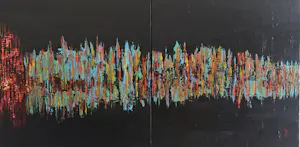 John Foppen - City View By Night # K04. Diptych .XL. GROOT. 2020 kopen? Bied vanaf 149!