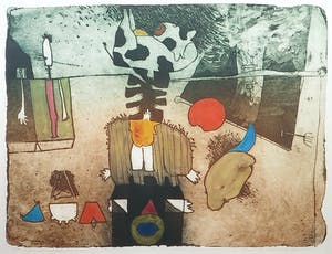 Michel van Overbeeke - Ets, Different hours II - Ingelijst kopen? Bied vanaf 50!