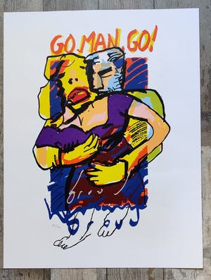 Herman Brood - Herman Brood, zeefdruk, 'Go Man Go!' kopen? Bied vanaf 250!