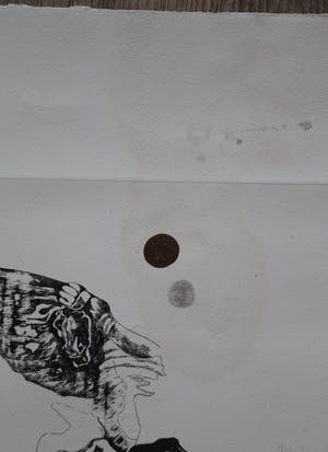 Gerti Bierenbroodspot - Gevallen Engel - 2 kleuren ets 1974 kopen? Bied vanaf 10!