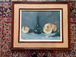 Kees Hak - 6315, Stilleven met fruit en fles kopen? Bied vanaf 100!