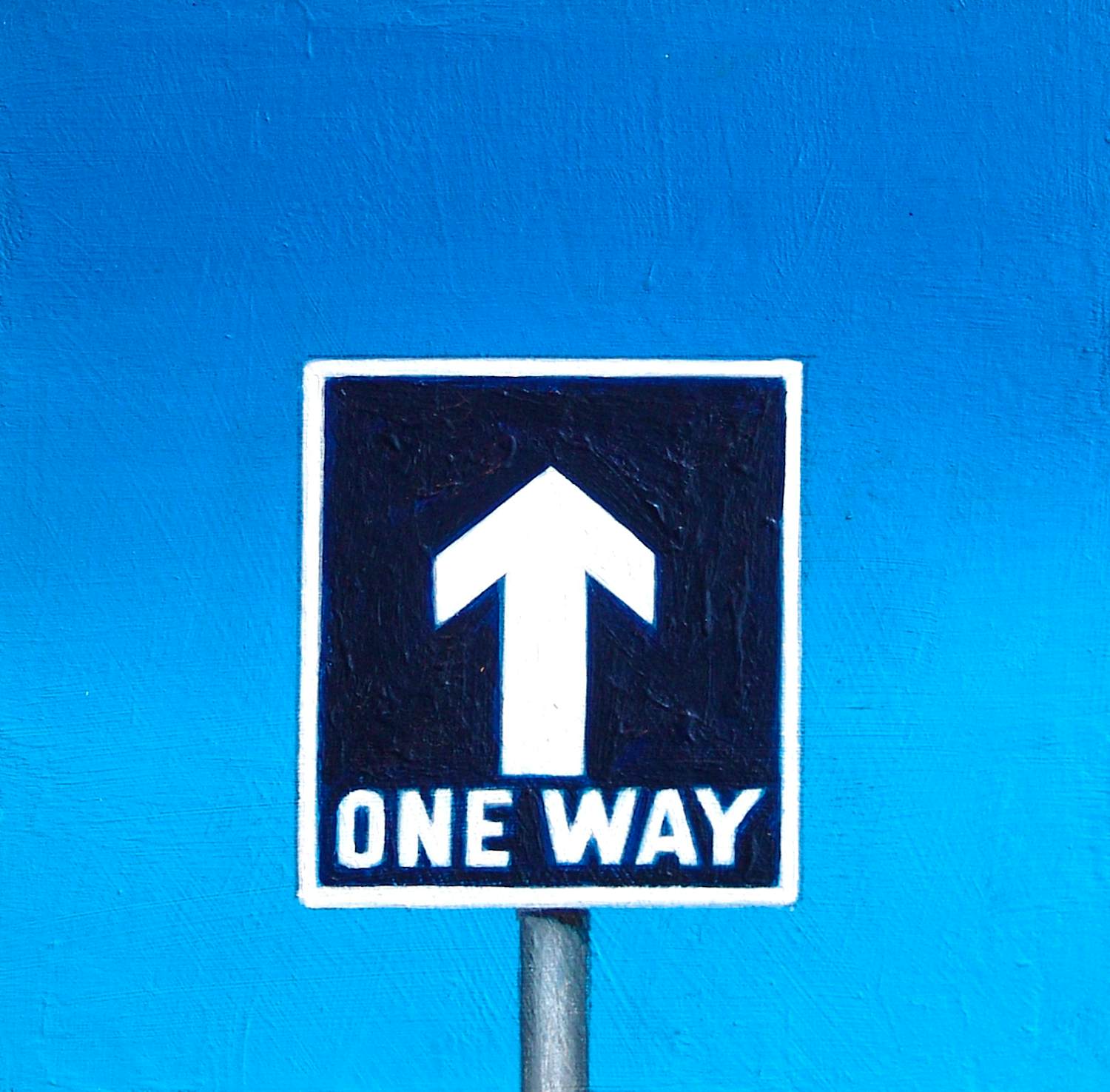 Gerard Boersma - One Way (Schilderij van Amerikaans verkeersbord ) kopen? Bied vanaf 100!