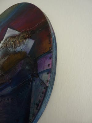 Inez van Maanen - Rond "Venster" olieverf en metaal kopen? Bied vanaf 329!