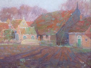 Joseph Posenaer - Aagtekerke, voorjaar 1917 - Olieverf op paneel kopen? Bied vanaf 500!