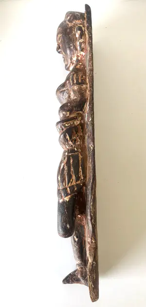 Niet of onleesbaar gesigneerd - Teakhouten ornament kopen? Bied vanaf 1!