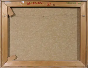 Jan Duinker - Olieverf op doek, Man op stoel met hond - Ingelijst kopen? Bied vanaf 1!