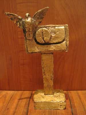 Jaap Hartman - Beeldje met duiven. verkocht voor € 80!