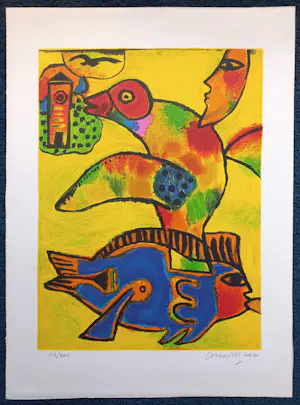 Corneille - Lune, oiseau, poisson, litho kopen? Bied vanaf 175!