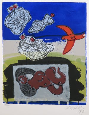 Corneille - Zeefdruk, Six rêves peints kopen? Bied vanaf 1!