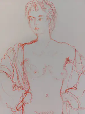 Alice Frey - tekening van een dame, gesigneerd en ingelijst kopen? Bied vanaf 75!