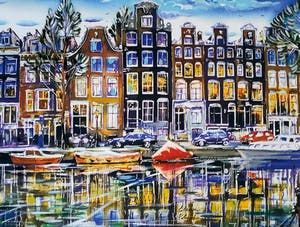 Elena Polyakova - Amsterdamse gracht in de winter kopen? Bied vanaf 65!