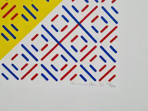 Henk van der Plas - Twee jaren 80 OP-art zeefdrukken - Abstract - potloodgesigneerd kopen? Bied vanaf 45!