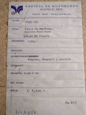 Anatoli Lvovich Kaplan - sholem_aleichem__tevye_the_dairyman kopen? Bied vanaf 100!