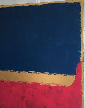 John Foppen - Blue over Red By Gold ........# K 04. XL . GROOT. kopen? Bied vanaf 175!