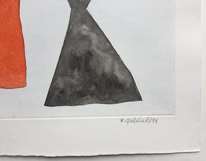 Klaas Gubbels - ets met aquarel ingekleurd ‘Soestdijk’ - 2014 kopen? Bied vanaf 275!