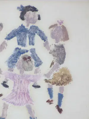 Eduard van Zanden - Dansende meisjes - Gemengde techniek kopen? Bied vanaf 45!