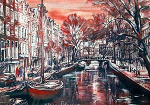 Elena Polyakova - Een winterdag in Amsterdam verkocht voor € 65!