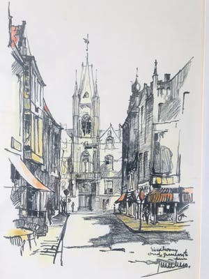 Niet of onleesbaar gesigneerd - "Eindhoven oud gemeentehuis" kopen? Bied vanaf 1!