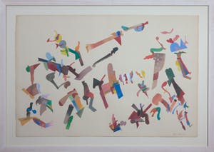Henri Plaat - Gouache, Zonder titel - Ingelijst (Groot) kopen? Bied vanaf 200!