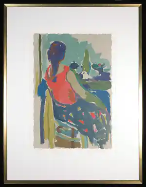 Samuel Tepler - Zeefdruk, Zonder titel - Ingelijst verkocht voor € 1!