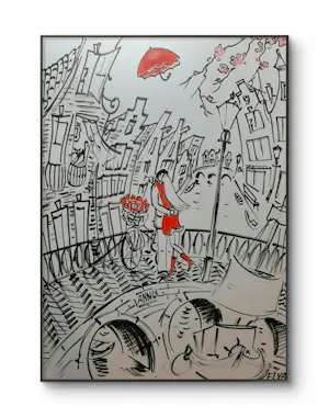 Elva Polyakova - In Amsterdam x 3 painting's kopen? Bied vanaf 10!