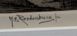 Hendrikus Roodenburg - Ingelijste ets: Rotterdam - 1932 kopen? Bied vanaf 60!