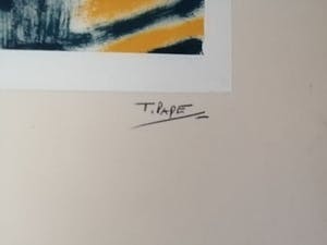 Ton Pape - Abstract Werk - Aquarel gedateerd April 1963 - Handgesigneerd kopen? Bied vanaf 1!