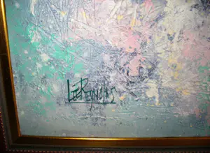 Lee Reynolds Burr - Groot bloemenschilderij kopen? Bied vanaf 175!