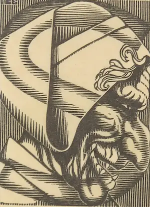 M.C. Escher - Houtdruk, Letter 'S' uit Scholastica kopen? Bied vanaf 100!