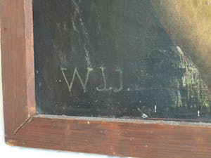 Niet of onleesbaar gesigneerd - Gesigneerd W.J.J. , Gouache – GROOT – 103 x 73 cm kopen? Bied vanaf 1!