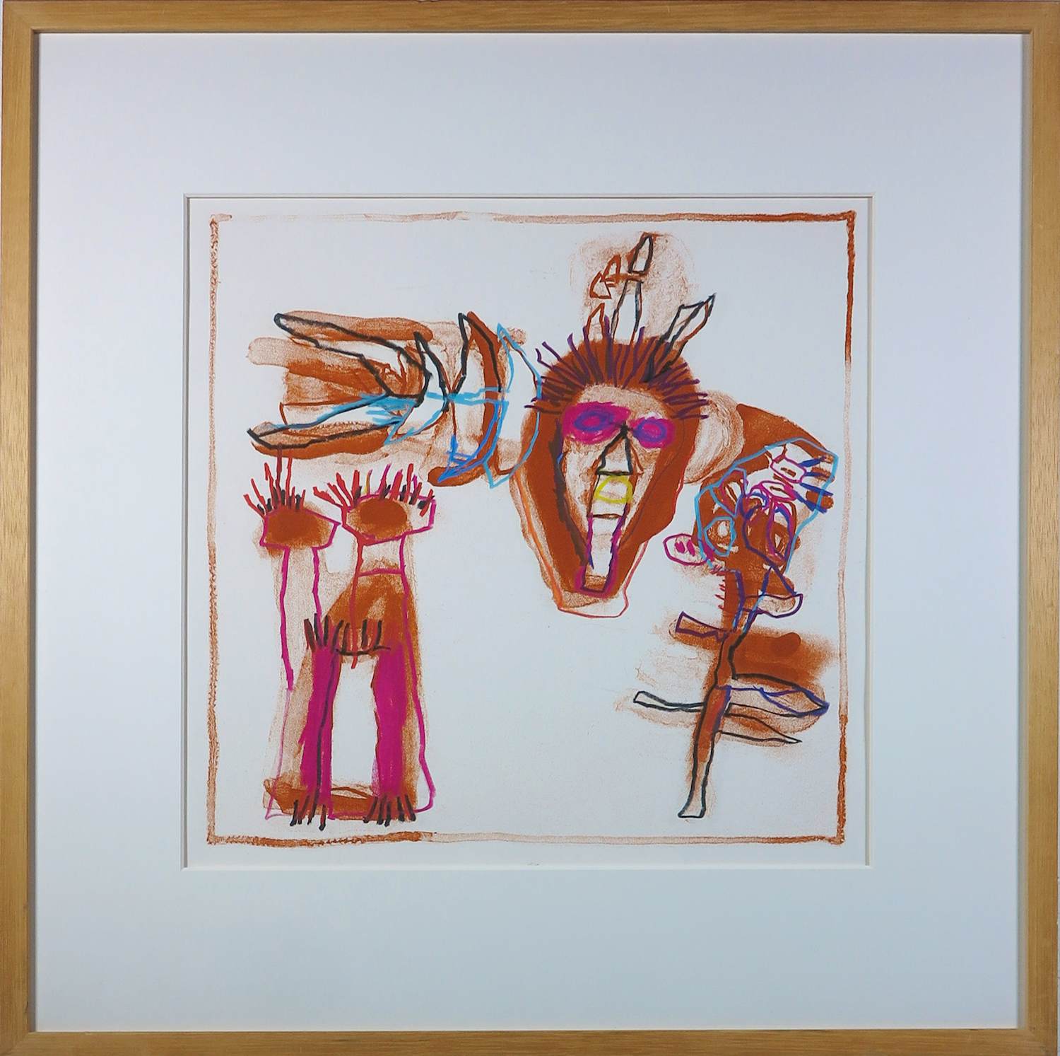 Geert Vrijdag - Gemengde technieken op papier, Zonder titel - Ingelijst kopen? Bied vanaf 100!