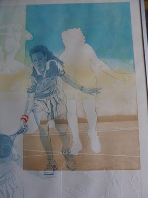 Leentje Linders - Ets en Blinddruk, Ad van Tage- Ingelijst kopen? Bied vanaf 35!