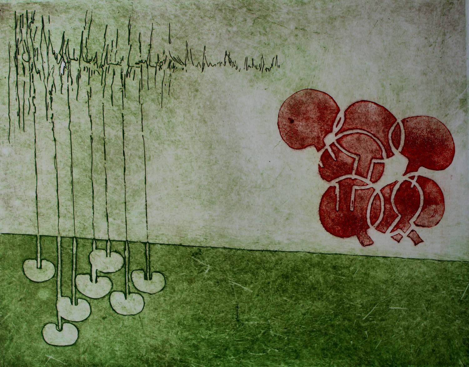 Jan Montyn - Ets/aquatint: Tropical garden - 1973 kopen? Bied vanaf 115!