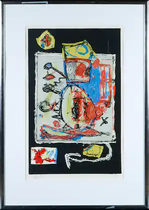 Jacques Doucet - Zeefdruk, Zonder titel - Ingelijst vendu pour 100€ !