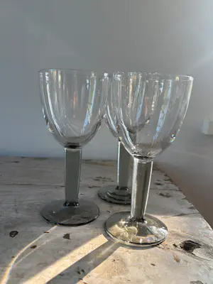 Bormioli Rocco - Set van 3 wijnglazen met geribbelde voet uit de jaren 60 kaufen? Bieten Sie von 38!