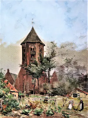 Ferdinand Coenraets - Belgisch impressionist ca. 1900 Aquarel "werken in de moestuin" gesigneerd kopen? Bied vanaf 1!