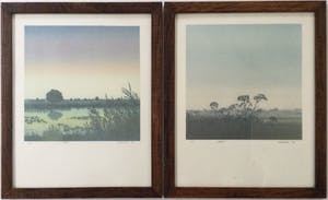 Henk Kastelijn - Zomer & Herfst | 2x kleuren zeefdruk (e.a.) - ingelijst kopen? Bied vanaf 30!