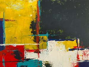 John Foppen - Red Colours Symphony .......... # K06 . XL. GROOT. kopen? Bied vanaf 195!