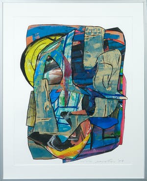 Ella Joosten - Gouache en collage, Zonder titel - Ingelijst kopen? Bied vanaf 1!