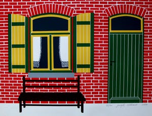 Joseph Willaert - Zeefdruk: boerderijgevel - 1974 kopen? Bied vanaf 150!