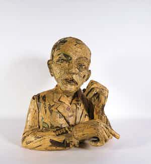 Annette Meincke-Nagy - Groot papier-maché portret van Max Beckmann. verkocht voor € 500!
