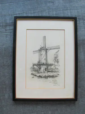 Anton Pieck - Molen "De Speelman" te Overschie kopen? Bied vanaf 95!