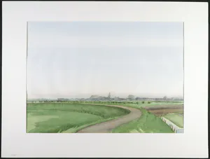 Ad Kroese - Aquarel, Gezicht op Buren kopen? Bied vanaf 1!