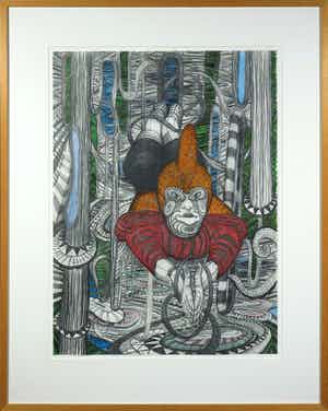 Robbie Cornelissen - Potlood, Kabouter Plop - Ingelijst (Groot) verkocht voor € 200!