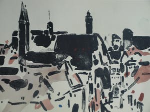 Oskar Koller - Lithographie und Aquarell, Ohne Titel – 1969 - Auflage: 50 kaufen? Bieten Sie von 1!