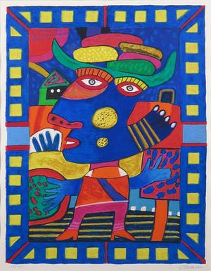 Clemens Briels - Zeefdruk, Le Sobran Banana - Ingelijst kopen? Bied vanaf 70!