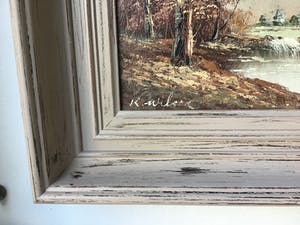 Niet of onleesbaar gesigneerd - Winter ,bos en water. kopen? Bied vanaf 1!