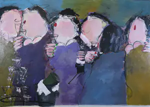 Gerdine Duijsens-Kroezen - Acryl op doek, Champagneborrel (Groot) kaufen? Bieten Sie von 500!