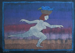 Geertje Briels - Houtdruk op geschept papier, Lentekriebels kopen? Bied vanaf 1!