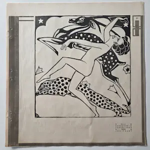 Johan Polet - Danseres. Naakt. Houtsnede uit Wendingen. kopen? Bied vanaf 89!